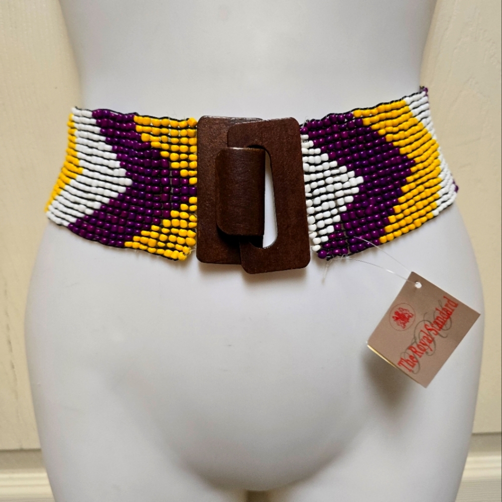 The Royal Standard Chevron Purple And Gold LSU W Wooden Closure Sz Small 24in